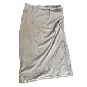 James Perse Jersey Draped Skirt Size 2 (US Medium) in Taupe/Stone